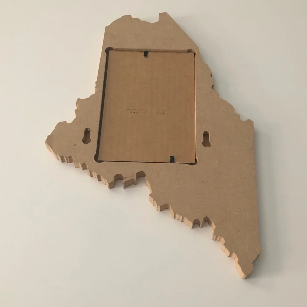 Custom Made Maine State-Shaped Picture Frame
